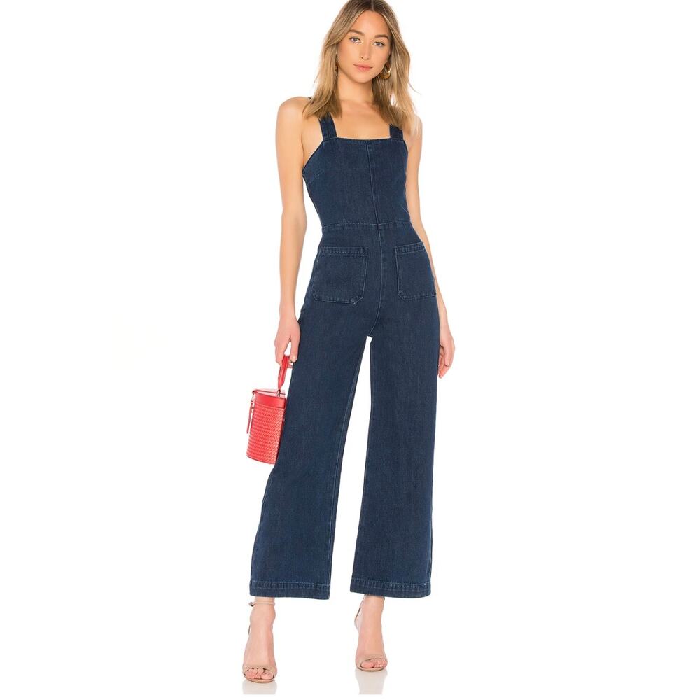 REVOLVE ROLLA'S Sailor Jumpsuit - Harbour Blue - Denim - Size 26
